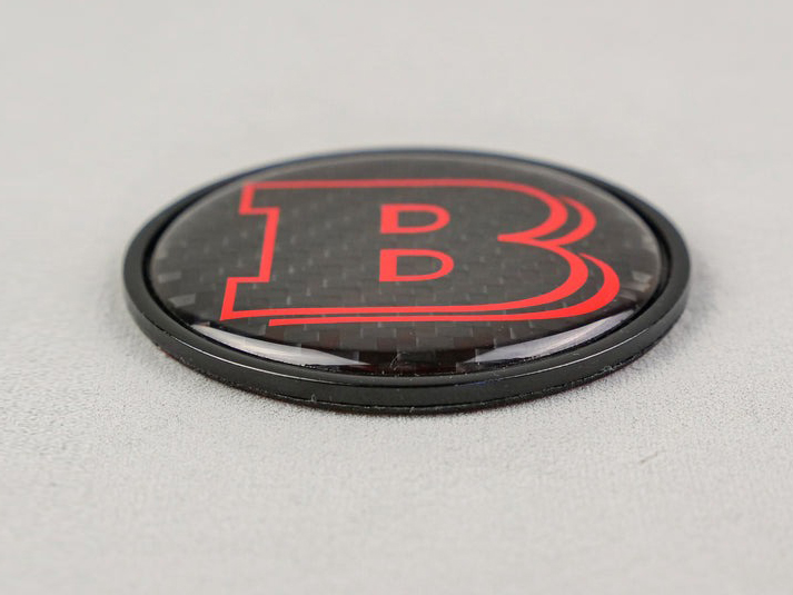 Mercedes-Benz G-Wagon G-Class W463 W463A Brabus Badge Red Logo Emblem 55mm for Hood Scoop Trunk